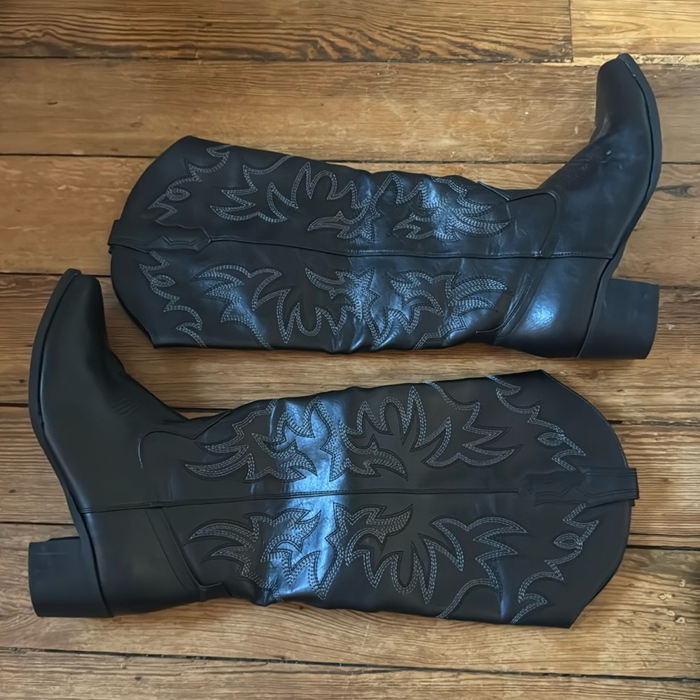 Tall Black Cowboy Boots